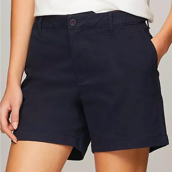 Tommy Hilfiger Women’s Navy Chino Shorts – Size 2 - Picture 1 of 6